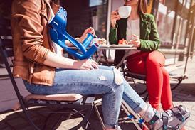 cafe and crutches