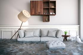 flooded living room