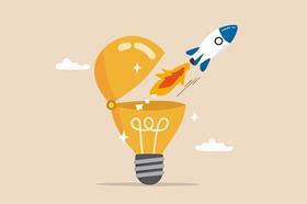 rocket launch light bulb