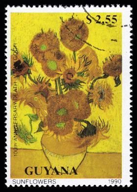 Sunflowers stamp