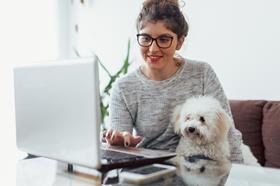 pet insurance woman with dog pet