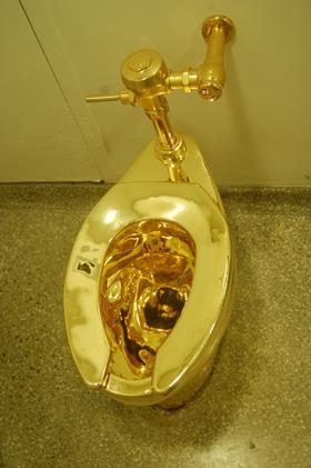 Gold toilet