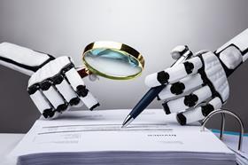 robot examining document