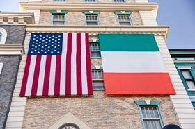 US and Irish flags