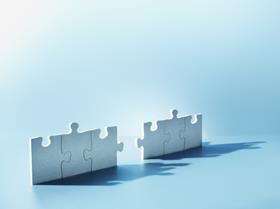 Acquisition, merger, puzzle pieces