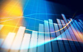 financial data, graph, upward trajectory