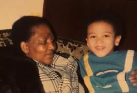 Michael Yabantu and Grandma Constance