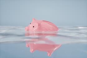 drowning piggy bank