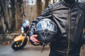 motor cyclist helmet