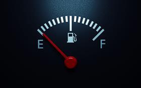 Empty fuel gauge