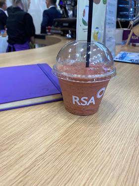 RSA smoothie and notebook