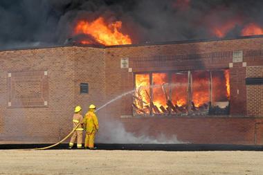 school on fire