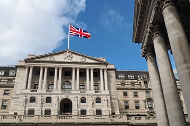 Bank of England and flag