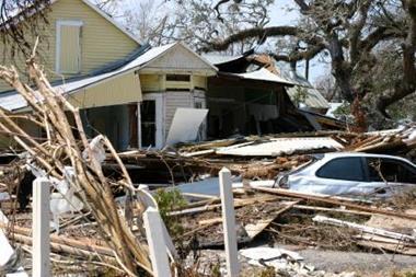 hurricane damaged house