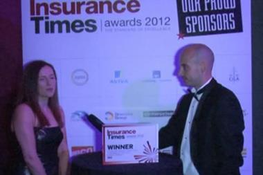 Ali Barlow, NIG, Insurance Times Awards 2012