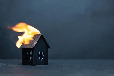 Burning house