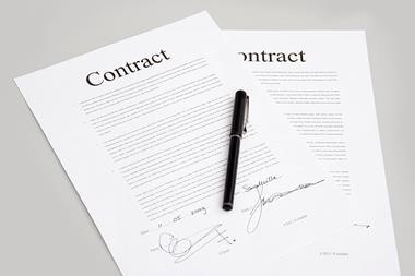 Contract signing paperwork