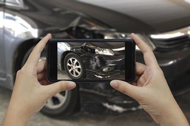car crash phone photo