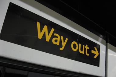Way out sign