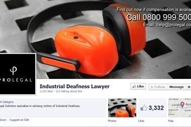 Industrial deafness Facebook