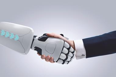 I stock 637295794 robot handshake