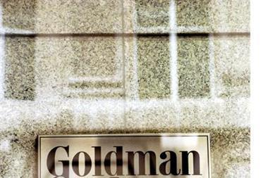 Goldman Sachs brass plate