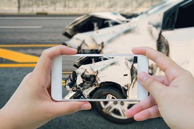 car crash photo phone