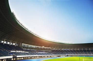 empty football stadium