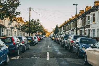 cars parked on street