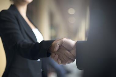 female hand shake