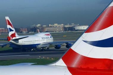 British Airways livery plane on the runway