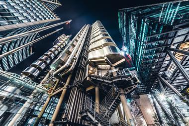 Lloyd's of London, night time