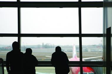 passengers at an airport