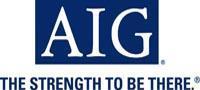 AIG logo - reads "the strength to be there"