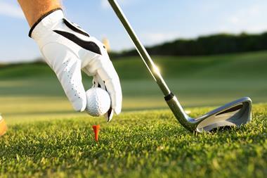golf ball glove hand