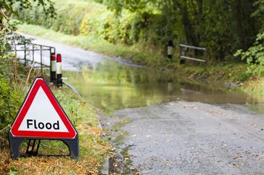 flooded road