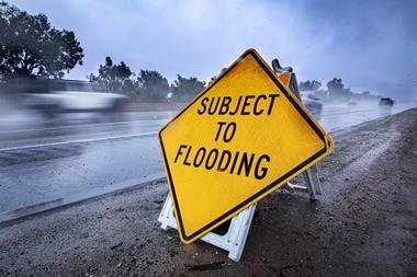 subject to flooding sign