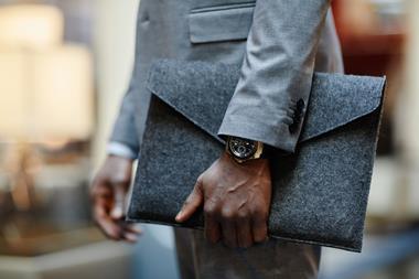 man with briefcase hands