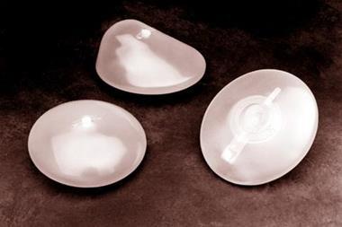 Breast implants filled with silicone