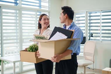 people moving office