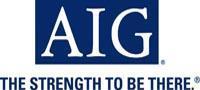 AIG logo - reads "the strength to be there"