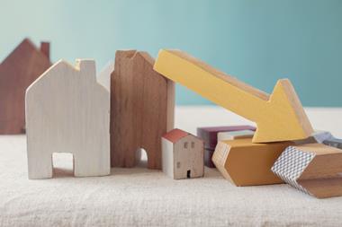 home insurance drop arrow