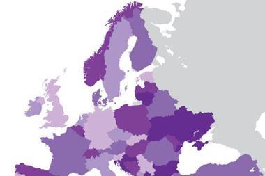 Map europe Purple