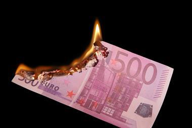 Burning euro