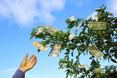 money hand tree