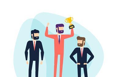 businessman, podium, ranking