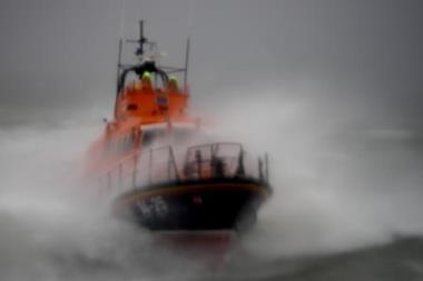 Lifeboat on rough seas
