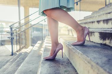 heels lady skirt