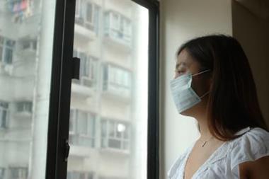 Woman in mask