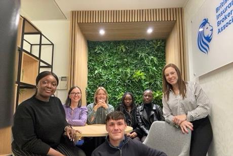 2024 BIBA team with three of the work experience students